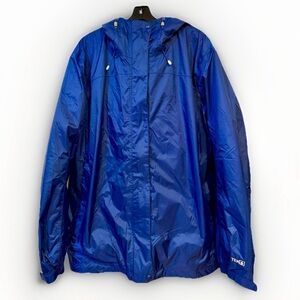 LL Bean Women’s 3X TEK Jacket Hooded Waterproof Insulated Blue fleece lined